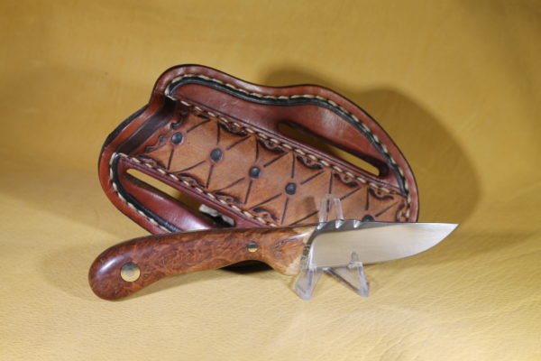 19-09 Red Mallee Burl, 80crV2 High Carbon Steel