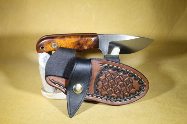 23-027 Ironwood Burl, AEB-L Stainless Steel