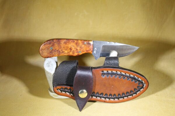 24-101 Amboyna Burl, 440c Stainless Steel