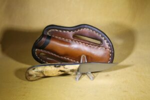 26-034 Spalted Burl Grips, 80crV2 High Carbon Steel